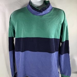 Vintage Mackinaw & Hudson Long Sleeve Color Block Rugby Shirt USA Made 90s Large